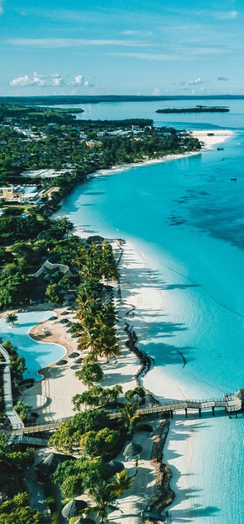 Zanzibar island coastline
