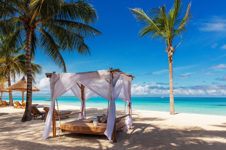 White sand beach on the Tanzanian coast